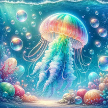 Load image into Gallery viewer, Diamond Painting - Full Round - rainbow bubble jellyfish (30*30CM)