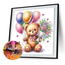 Load image into Gallery viewer, Diamond Painting - Partial Special Shaped - birthday teddy bear (30*30CM)