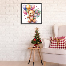Load image into Gallery viewer, Diamond Painting - Partial Special Shaped - birthday teddy bear (30*30CM)