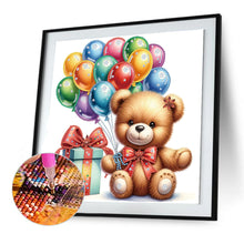 Load image into Gallery viewer, Diamond Painting - Partial Special Shaped - birthday teddy bear (30*30CM)