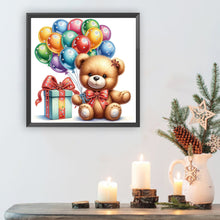 Load image into Gallery viewer, Diamond Painting - Partial Special Shaped - birthday teddy bear (30*30CM)