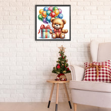 Load image into Gallery viewer, Diamond Painting - Partial Special Shaped - birthday teddy bear (30*30CM)