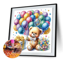 Load image into Gallery viewer, Diamond Painting - Partial Special Shaped - birthday teddy bear (30*30CM)