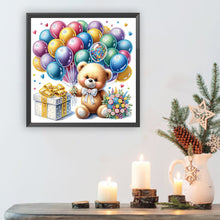 Load image into Gallery viewer, Diamond Painting - Partial Special Shaped - birthday teddy bear (30*30CM)