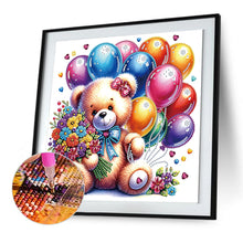 Load image into Gallery viewer, Diamond Painting - Partial Special Shaped - birthday teddy bear (30*30CM)