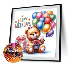 Load image into Gallery viewer, Diamond Painting - Partial Special Shaped - birthday teddy bear (30*30CM)