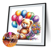 Load image into Gallery viewer, Diamond Painting - Partial Special Shaped - birthday teddy bear (30*30CM)