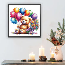 Load image into Gallery viewer, Diamond Painting - Partial Special Shaped - birthday teddy bear (30*30CM)