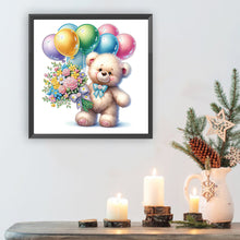 Load image into Gallery viewer, Diamond Painting - Partial Special Shaped - birthday teddy bear (30*30CM)