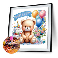 Load image into Gallery viewer, Diamond Painting - Partial Special Shaped - birthday teddy bear (30*30CM)