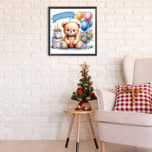 Load image into Gallery viewer, Diamond Painting - Partial Special Shaped - birthday teddy bear (30*30CM)
