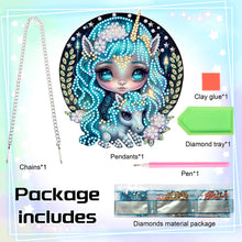 Load image into Gallery viewer, Acrylic Dragon and Witch Single-Sided 5D DIY Diamond Painting Hanging Pendant