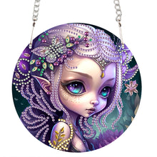 Load image into Gallery viewer, Acrylic Dragon and Witch Single-Sided 5D DIY Diamond Painting Hanging Pendant