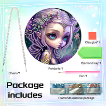 Load image into Gallery viewer, Acrylic Dragon and Witch Single-Sided 5D DIY Diamond Painting Hanging Pendant