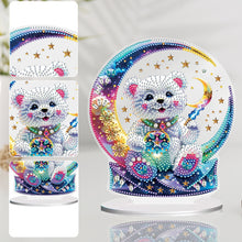 Load image into Gallery viewer, Bear and Moon Diamond Painting Desktop Decorations for Home Office Desktop Decor