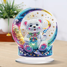 Load image into Gallery viewer, Bear and Moon Diamond Painting Desktop Decorations for Home Office Desktop Decor