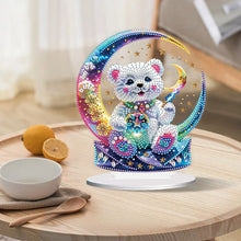 Load image into Gallery viewer, Bear and Moon Diamond Painting Desktop Decorations for Home Office Desktop Decor