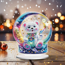 Load image into Gallery viewer, Bear and Moon Diamond Painting Desktop Decorations for Home Office Desktop Decor