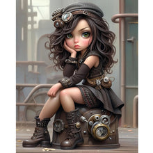 Load image into Gallery viewer, Diamond Painting - Full Round - sweet cool girl (40*50CM)