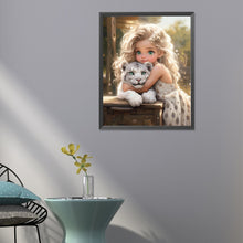 Load image into Gallery viewer, Diamond Painting - Full Round - sweet cool girl (40*50CM)