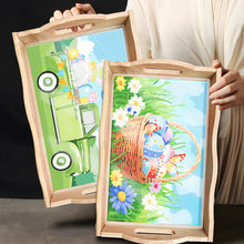 Load image into Gallery viewer, Easter Bunny Diamond Painting Nesting Food Trays with Handle for Serving Food