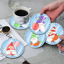 Load image into Gallery viewer, 6 Pcs Easter Egg Washable Special Shape Diamond Painting Coaster Kit with Holder Waterproof Coaster