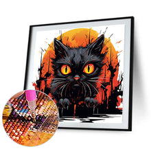 Load image into Gallery viewer, Diamond Painting - Full Round - black cat (30*30CM)