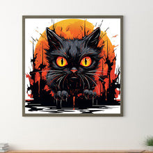 Load image into Gallery viewer, Diamond Painting - Full Round - black cat (30*30CM)
