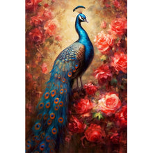 Load image into Gallery viewer, Diamond Painting - Full Round - Peacock and Red Flower (40*60CM)