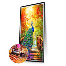 Load image into Gallery viewer, Diamond Painting - Full Round - Peacock under the scorching sun (40*70CM)