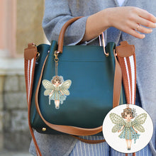 Load image into Gallery viewer, 6 Pcs Winter Snow Owl Double Sided Diamond Painting Keychain Diamond Art Keyring