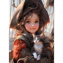 Load image into Gallery viewer, Diamond Painting - Full Square - cute pet girl (30*40CM)