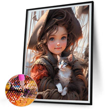 Load image into Gallery viewer, Diamond Painting - Full Square - cute pet girl (30*40CM)