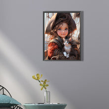 Load image into Gallery viewer, Diamond Painting - Full Square - cute pet girl (30*40CM)