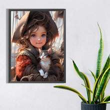 Load image into Gallery viewer, Diamond Painting - Full Square - cute pet girl (30*40CM)