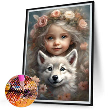 Load image into Gallery viewer, Diamond Painting - Full Square - cute pet girl (30*40CM)
