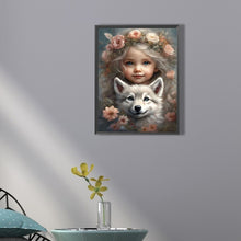 Load image into Gallery viewer, Diamond Painting - Full Square - cute pet girl (30*40CM)