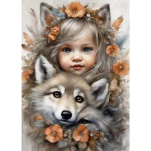 Load image into Gallery viewer, Diamond Painting - Full Square - cute pet girl (30*40CM)