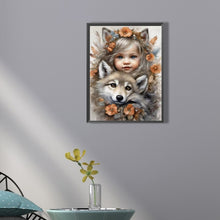 Load image into Gallery viewer, Diamond Painting - Full Square - cute pet girl (30*40CM)