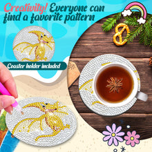 Load image into Gallery viewer, 6 Pcs Acrylic Diamond Painting Coasters Kits with Holder for Beginner (Dinosaur)