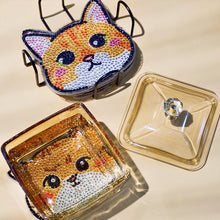 Load image into Gallery viewer, 8 Pcs Acrylic Diamond Painting Coasters Kits with Holder for Beginner (Cat)