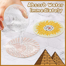Load image into Gallery viewer, 8 Pcs Acrylic Diamond Painting Coasters Kit with Holder for Beginner (Geometric)