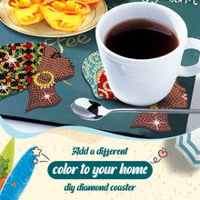 Load image into Gallery viewer, 8 Pcs Acrylic Diamond Painting Coasters with Holder for Beginner (Indian Woman)