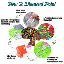 Load image into Gallery viewer, 8 Pcs Acrylic Diamond Painting Coasters with Holder for Beginner (Indian Woman)