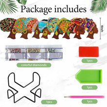 Load image into Gallery viewer, 8 Pcs Acrylic Diamond Painting Coasters with Holder for Beginner (Indian Woman)