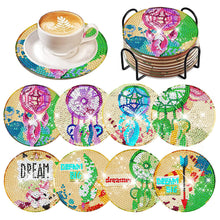 Load image into Gallery viewer, 8 Pcs Acrylic Diamond Painting Coasters with Holder for Beginner (Dreamcatcher)