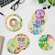 Load image into Gallery viewer, 8 Pcs Acrylic Diamond Painting Coasters with Holder for Beginner (Dreamcatcher)