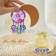 Load image into Gallery viewer, 8 Pcs Acrylic Diamond Painting Coasters with Holder for Beginner (Dreamcatcher)
