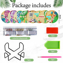 Load image into Gallery viewer, 8 Pcs Acrylic Diamond Painting Coasters with Holder for Beginner (Dreamcatcher)