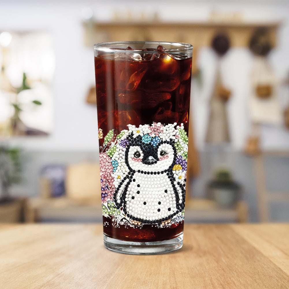 4 Pcs Animal Cartoon Diamond Sticker Girl Queen Diamond Painting Sticker for Cup